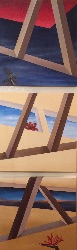 Oil Paintings Morning Noon and Night Triptych