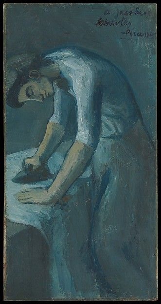 Woman Ironing - Blue Period