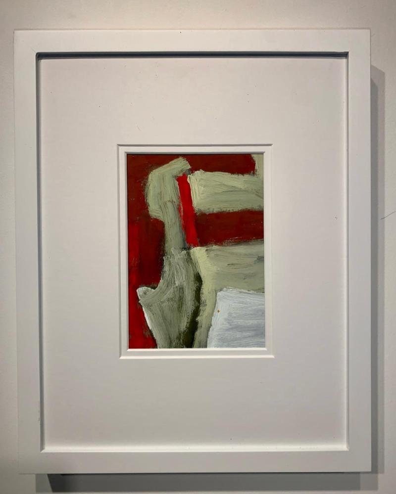 Red Pelican - Oil on paper