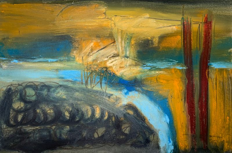 A Downturn - Oil on Paper