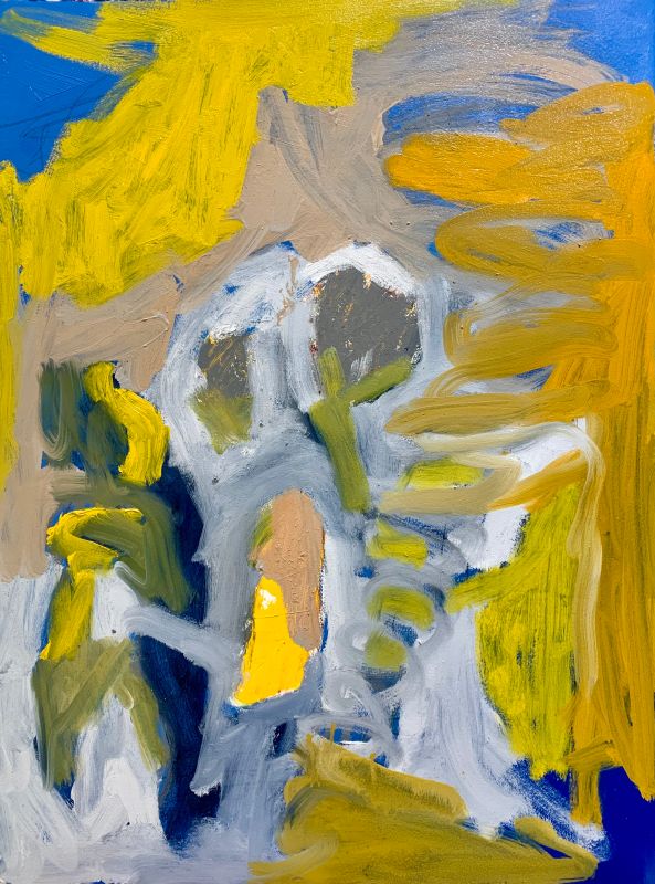 Back to Back - Oil on Paper