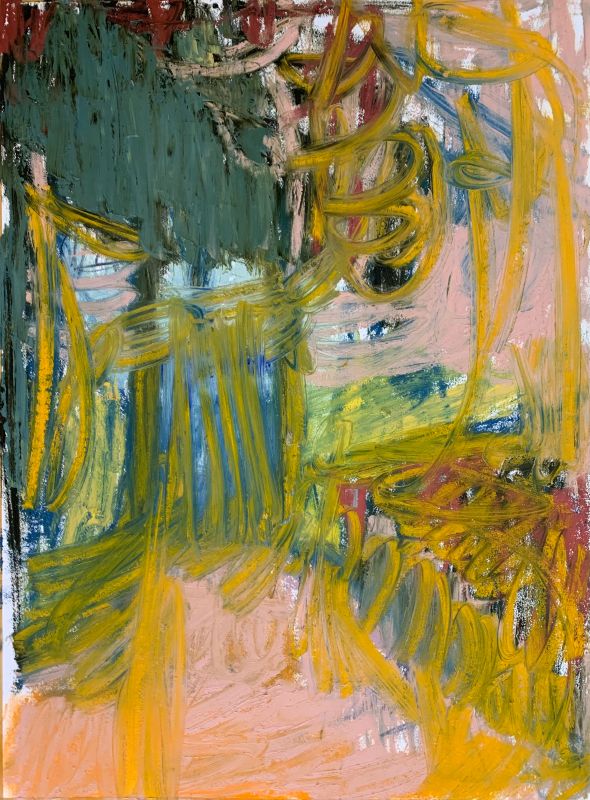 A Stroll - Oil on Paper