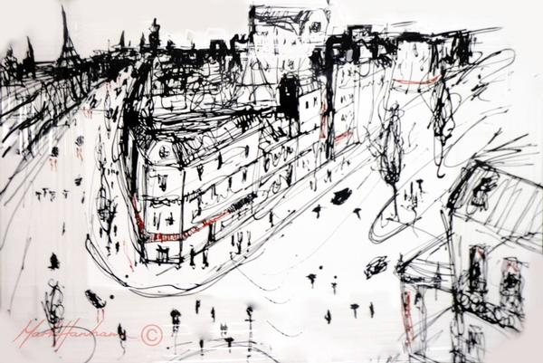 Paris Scene - Paintings Paris