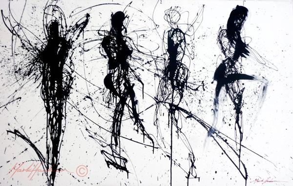 Dancer In The Dark - Paintings Figurative