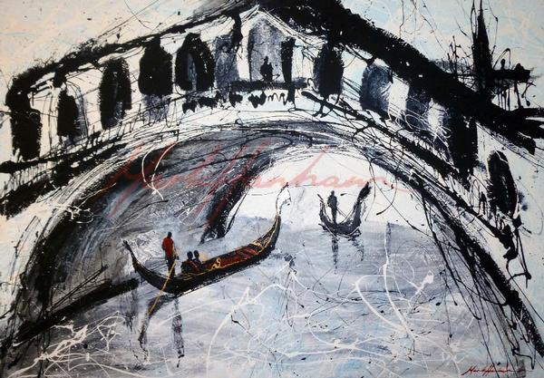 Gondola Duo - Paintings Venice