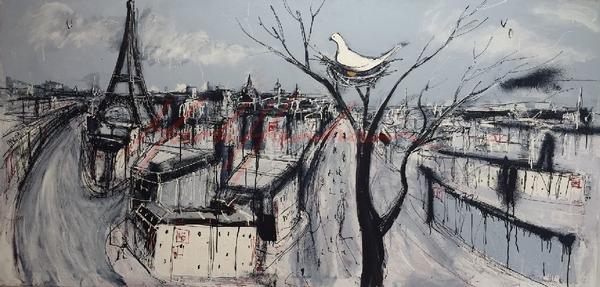 Paris Eiffel Tower french landscape - Paintings Paris