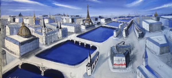 Blue Paris Skies - Paintings Paris