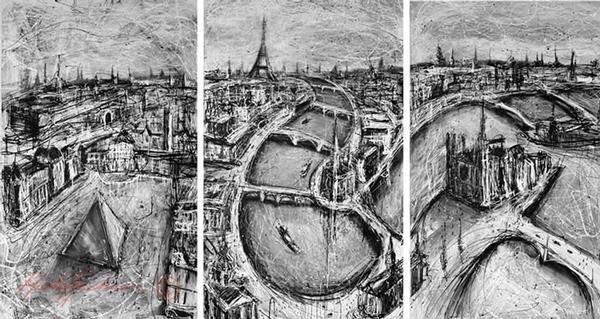 Paris Triptych - Paintings Paris