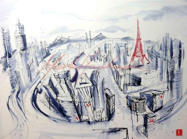 Tokyo Tower - Paintings Tokyo
