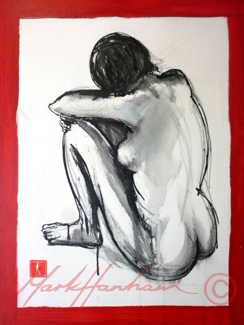 Women in Red - Paintings Figurative