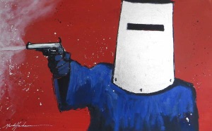 Paintings Ned Kelly Ned Kelly Red and silver