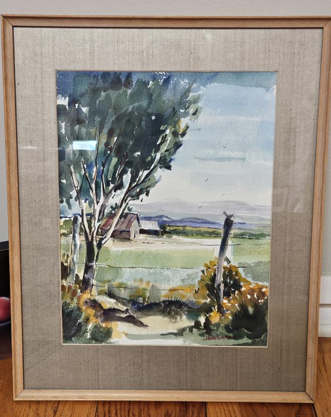 Northern NM with house and barn by Ann Hebenstreit - Studio Sale