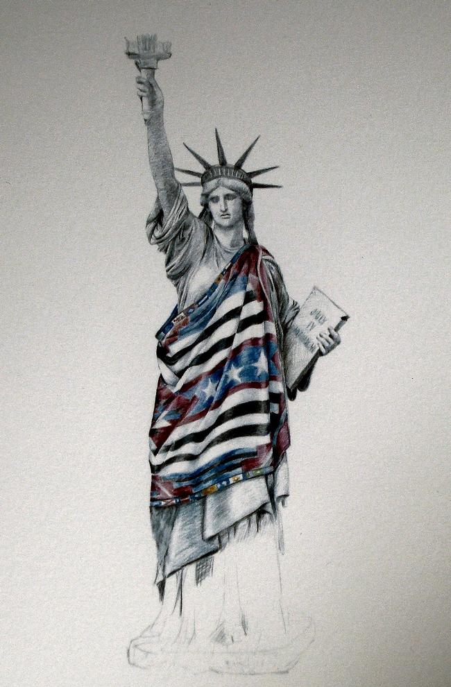 Statue of Liberty Concept Drawing - Large Commissions