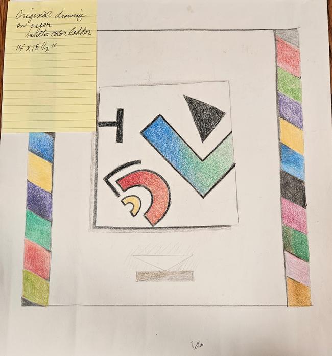Untitled - Multi Color Ladder - Nancy Kozikowski