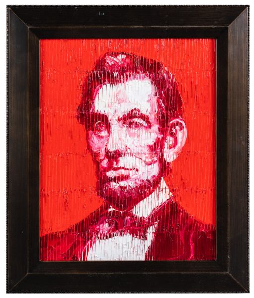 Red Abraham Lincoln - Hunt Slonem