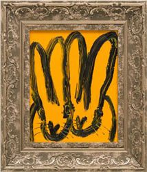 Hunt  Slonem Double Bunny Yellow