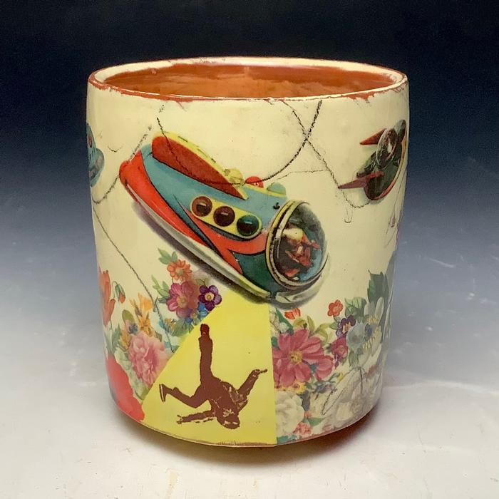 ERIC PARDUE Cup with Turquoise UFO