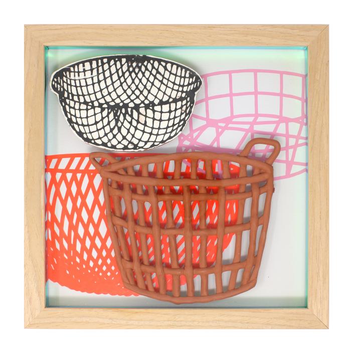 KARI WOOLSEY Neon Orange Wire Baskets