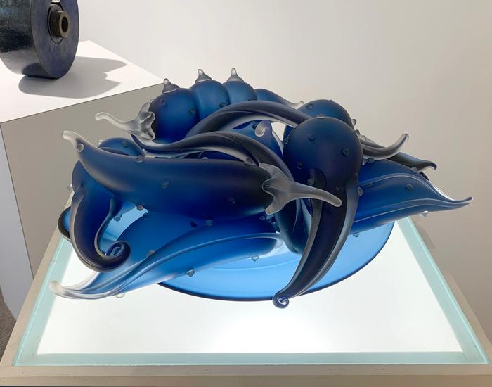 ROBERT LEVIN Blue Bumpy Still Life