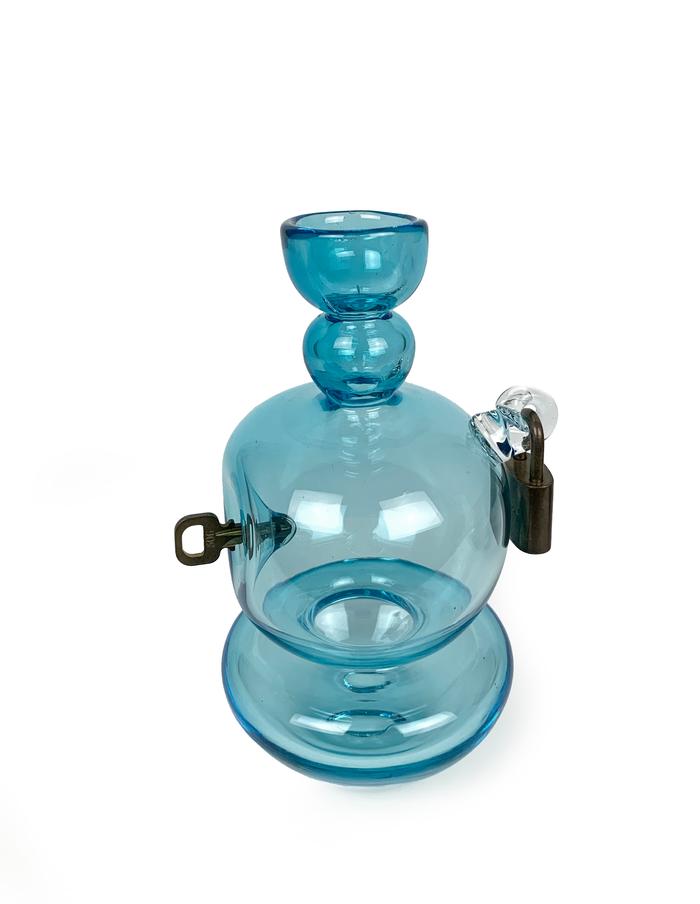 ROBERT BURCH Small
Cerulean Vase with Lock and Key