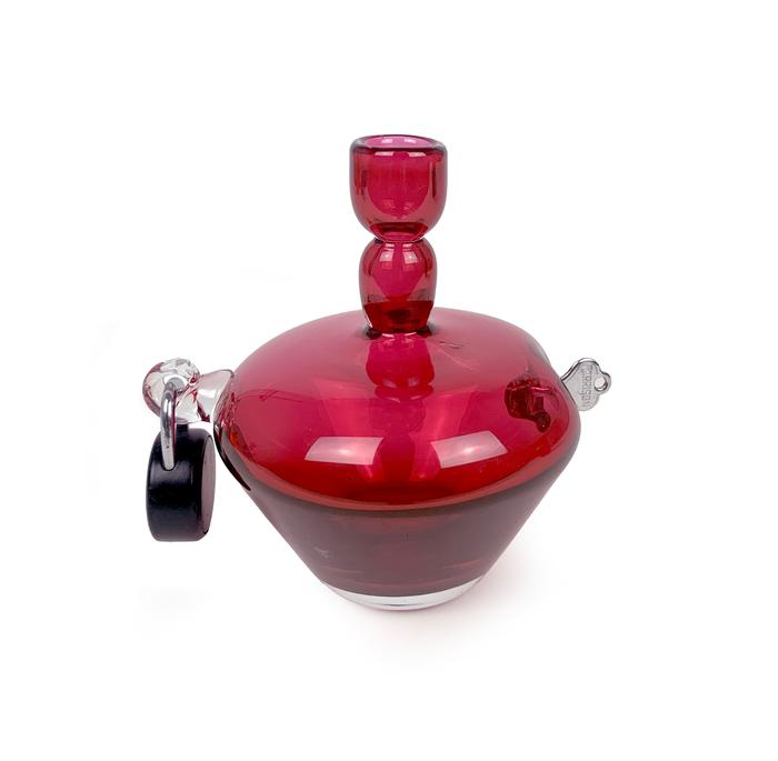 ROBERT BURCH Small Rasberry Pink Lock _ Key Vase