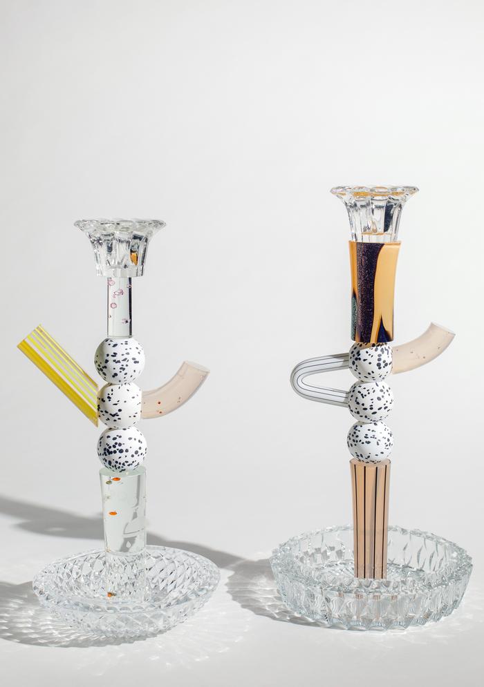 CHRISTOPHER KERR-AYER Found Object Candlesticks (2)