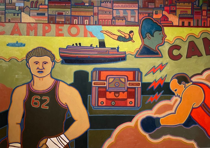 Dairan Fernandez de la Fuente - Campeon<br>Oil on canvas 2024