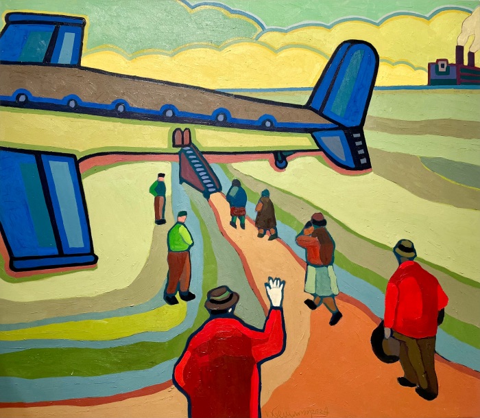 Dairan Fernandez de la Fuente - Untitled (La salida)<br>Oil on canvas 2024