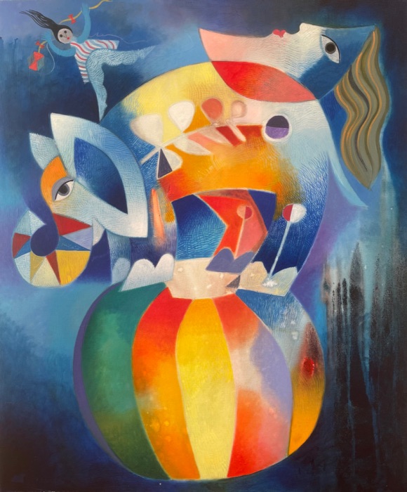 Bailarina Azul Orestes Gaulhiac Galeria Cubana