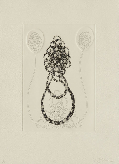 Dana Lynn Louis As If an etching at Seager Gray Gallery in Mill Valley CA in the San Francisco Bay Area