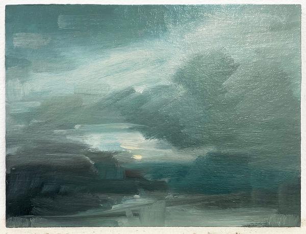 Suzanne Onodera_ Over the Sea_ abstract landscape lyrical painting at Donna Seager Fine Arts in the San Francisco Bay Area - Suzanne Onodera