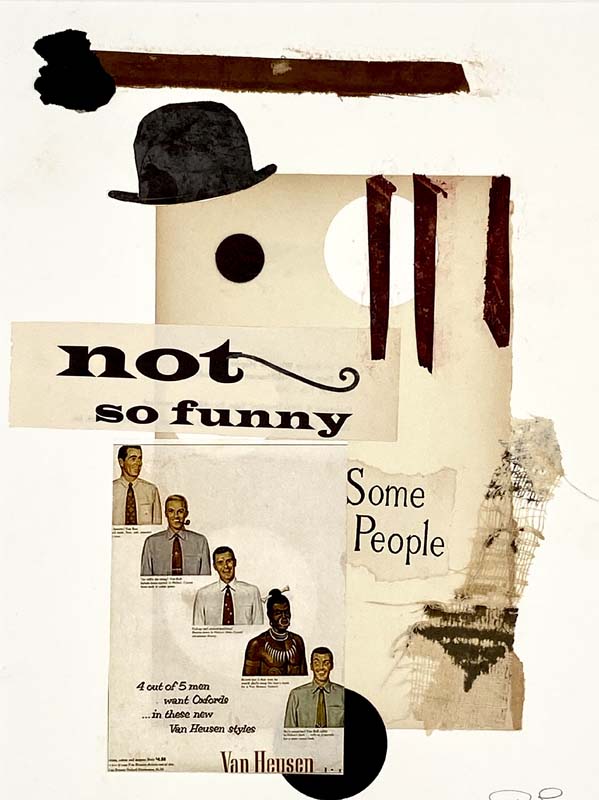 Patricia Leeds Some People_ book art collage reflecting the American culture in The Art of the Book at Seager Gray Gallery_ Mill Valley in the San Francisco Bay Area
