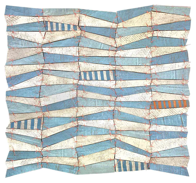 Susan Stover Blue Undulation at Seager Gray Gallery in Mill Valley CA in the San Francisco Bay Area