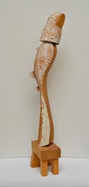 Robert Brady_ Celeste_ Carved wood figurative sculpture at Donna Seager Fine Arts in San Rafael in the San Francisco Bay Area