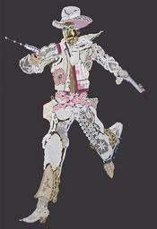 Lisa  Kokin Cowboy 7 (La Vie en Rose) an abstract mixed media work created with thread and book page fragments by Lisa Kokin at Seager Gray Gallery in Mill Valley California San Francisco Bay Area