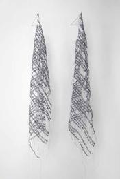 Lisa  Kokin Lisa Kokin Paradox (from Leaves of Grass by Walt Whitman) a conceptual text and thread_ artwork at Seager Gray gallery in Mill Valley California in the San Francisco bay area.