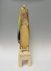 Robert Brady_Fire Fly 1_figurative wood sculpture_ painted at Donna Seager Fine Arts_ San Rafael in the San Francisco Bay Area