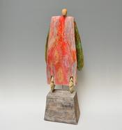 Robert Brady_Fire Fly 2_figurative wood sculpture_ painted at Donna Seager Fine Arts_ San Rafael in the San Francisco Bay Area