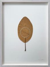 Susanna Bauer_ Navigation XVIII_ leaf and thread textile art at Donna Seager Fine Arts in San Rafael in the San Francisco Bay Area