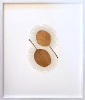 Susanna Bauer_ Resonances_ leaf and thread textile art at Donna Seager Fine Arts in San Rafael in the San Francisco Bay Area