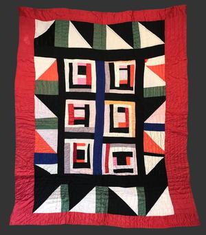 Clementine Hunter Quilt (multi-colored quilt)_ Clementine Hunter_ textile_ quilt_ folk art_ outsider art