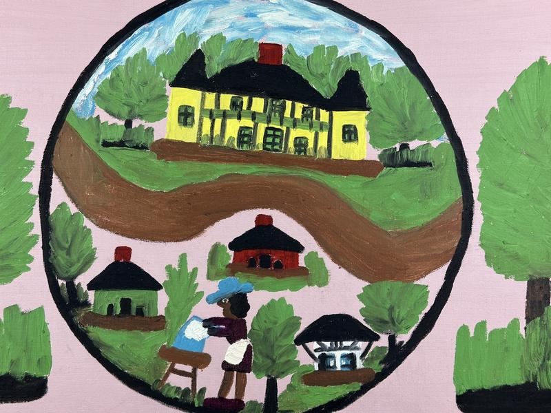 Detail of Melrose Plantation showing the “Big House”, “Ghana House” as well as the “African House”