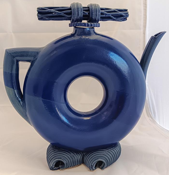 Blue Torus Tea Pot - Marc Hudson