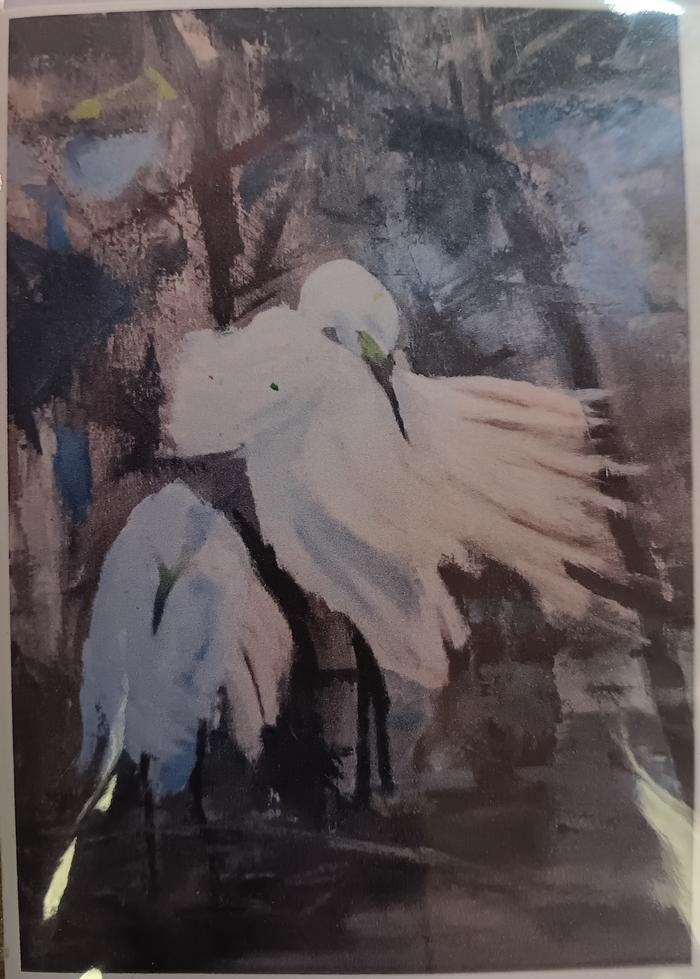 Dancing Egrets - Margaret Devenney McIntyre