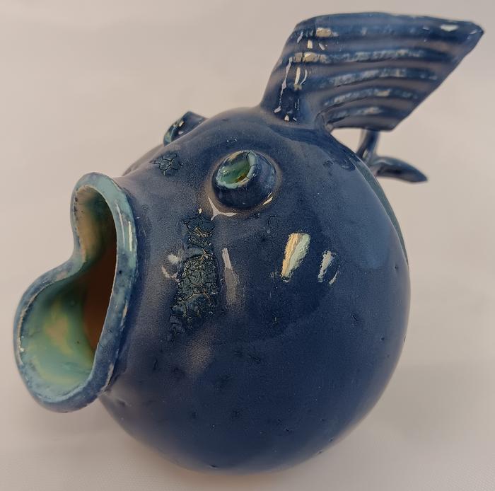 5275-Fish Navy Blue_ Turquoise Mouth - Cheryl Hoagland
