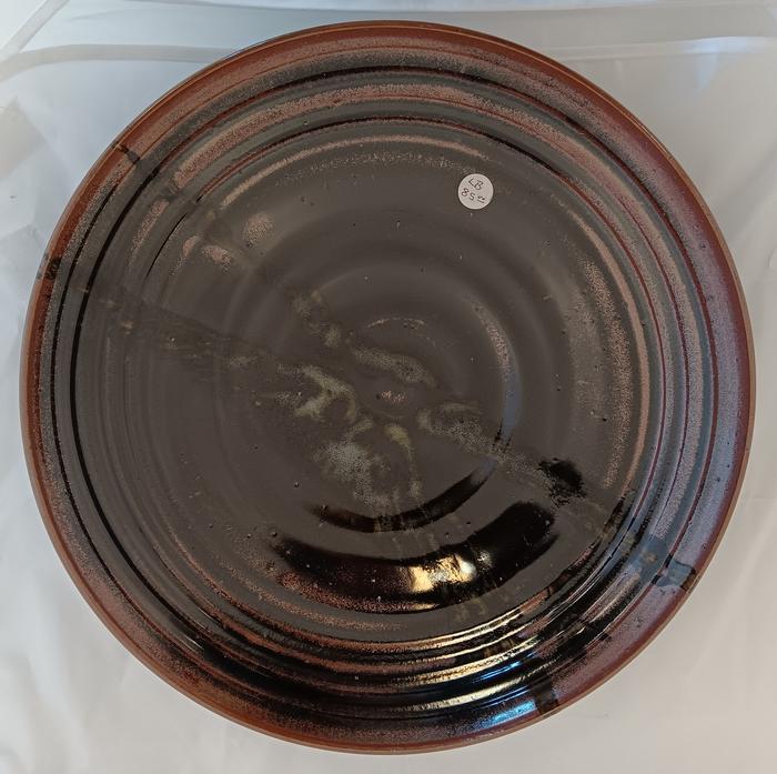 Large Tenmoku Platter - Dark Brown - W. Lowell Baker