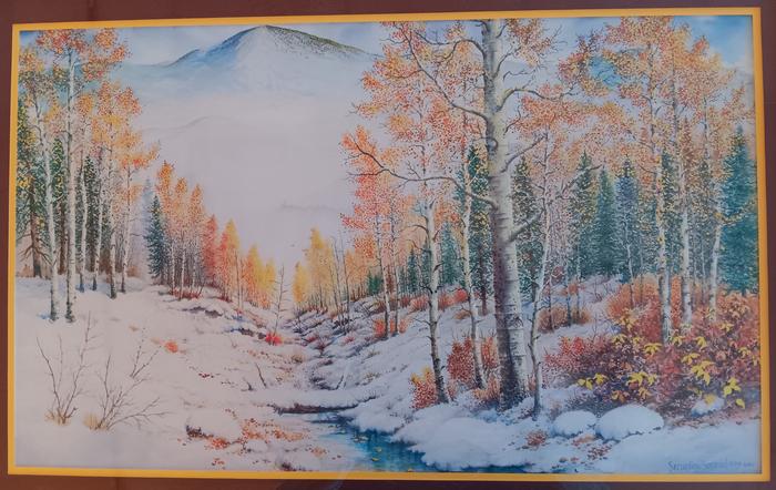 Fall Leaves in Snow - Secundino Sandoval