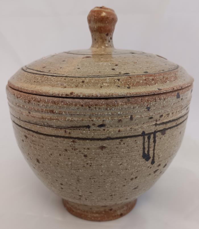 Lidded Bowl - Tan - W. Lowell Baker