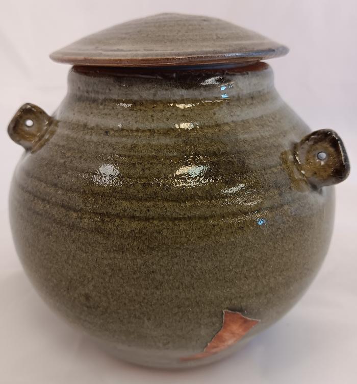 Lidded Jar - Green - W. Lowell Baker