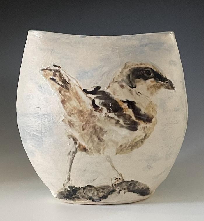 Loggerhead Shrike Vase - Lisa McEneaney